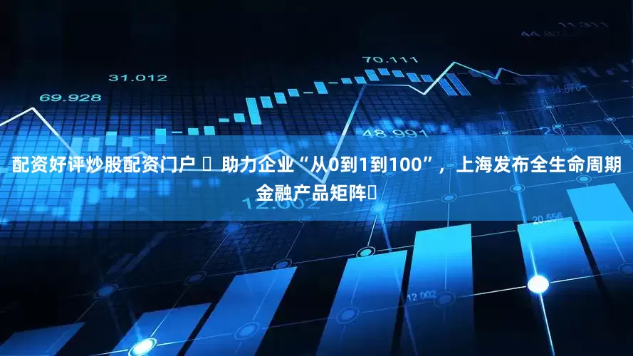 配资好评炒股配资门户 ​助力企业“从0到1到100”，上海发布全生命周期金融产品矩阵​